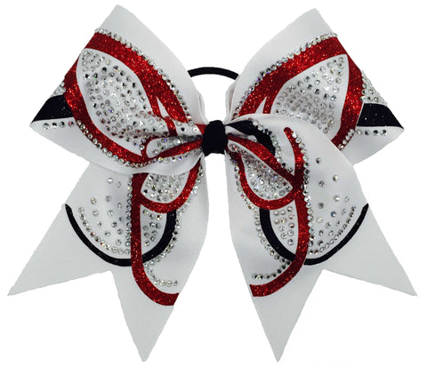 Butterfly Effect - Glitter and Rhinestone Cheer Bow | Glitter Competition Cheer Bow