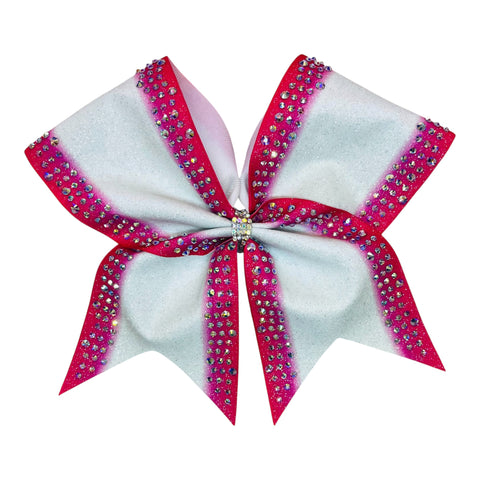 Exquisite Ombre Glitter and Rhinestone Cheer Bow | Rhinestone Competition Bow