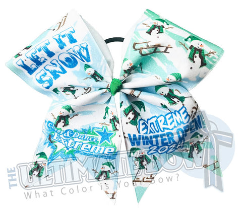 CDE - Extreme Winter Open Big Glitter Cheer Bow - January 2024