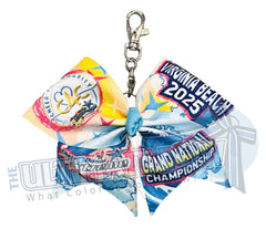 CDE Grand National Championship Glitter Key Chain Cheer Bow | Virginia Beach 2025