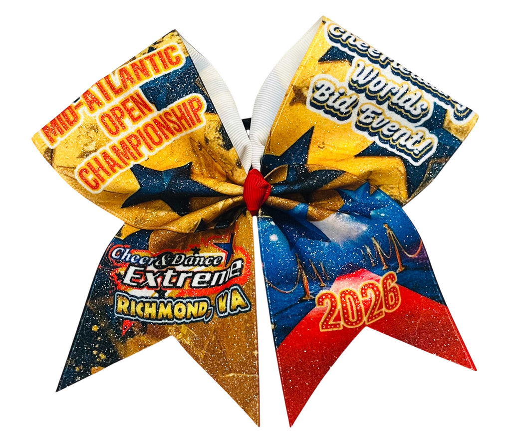 CDE - Mid-Atlantic Open 2026 Big Glitter Cheer Bow