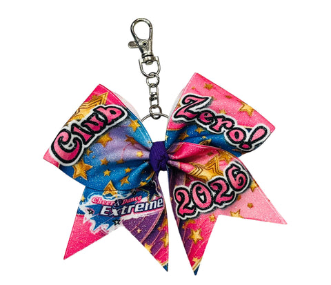 CDE - Mid-Atlantic Open 2026 Club Zero Key Chain Glitter Cheer Bow