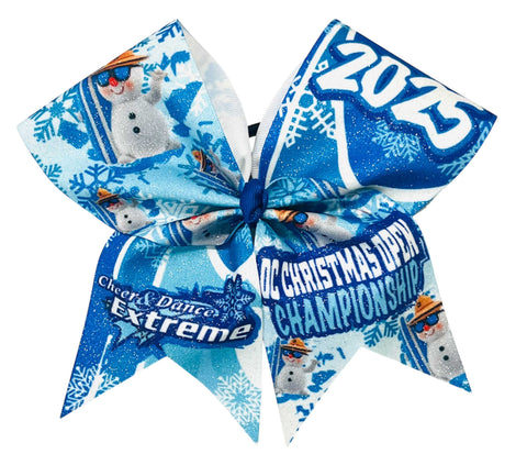 CDE - Ocean City Christmas Open Big Glitter Cheer Bow - December 2025