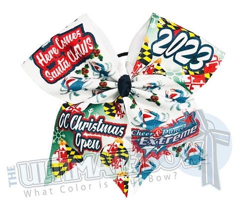 CDE - Ocean City Christmas Open Big Glitter Cheer Bow - December 2023