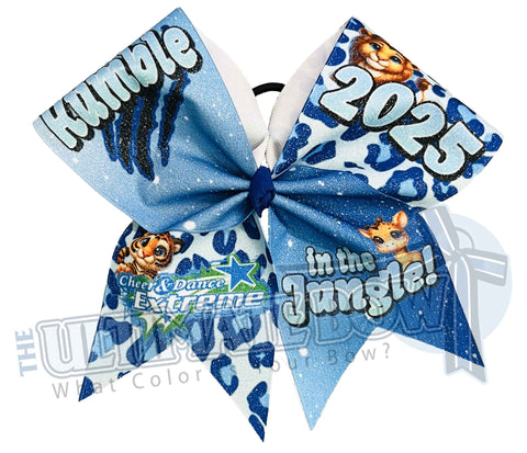 CDE - Rumble in the Jungle Big Glitter Cheer Bow - January 2025