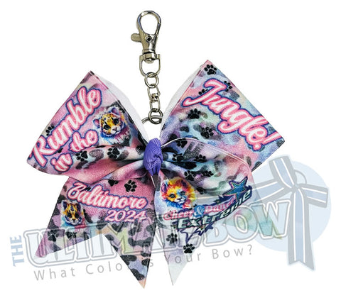 CDE - Rumble in the Jungle Keychain Glitter Cheer Bow - January 2024