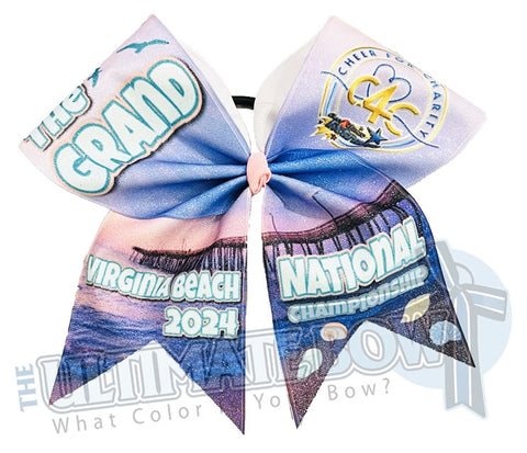 CDE Grand National Championship Big Glitter Cheer Bow | Virginia Beach | March 2024 | Cheer 4 Charity