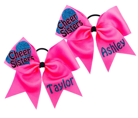 Cheer Sisters Cheer Bow Set | Personalized Cheer Bows