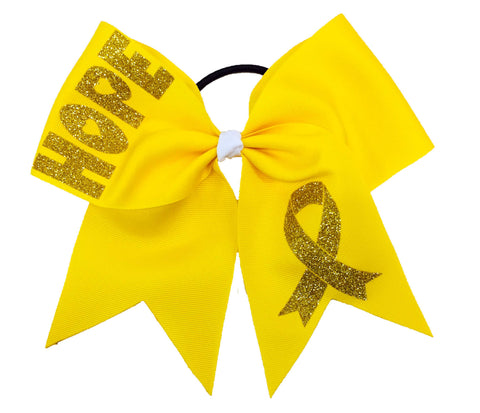 Children's Hope - Childhood Cancer Awareness Bow | Childhood Cancer Cheer Bow