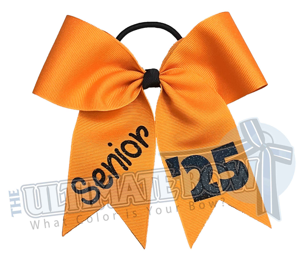 Class Act Cheer Bow | Senior Cheer Bow | Class of 2025 - Senior Year - Senior Cheer Bow | Orange Cheer Bow