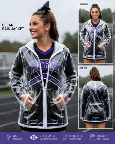 Clear Rain Jacket Style # 3160 - Cheerleading Clear Rain Jacket