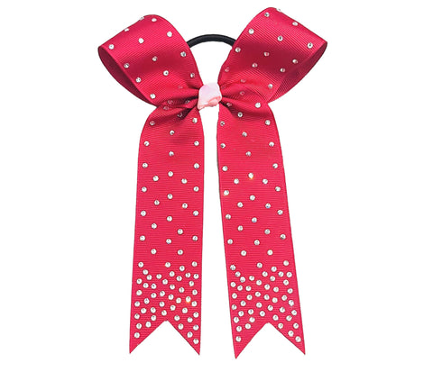Collegiate Sparkle Cheer Bow | College Level Rhinestone Cheer Bow
