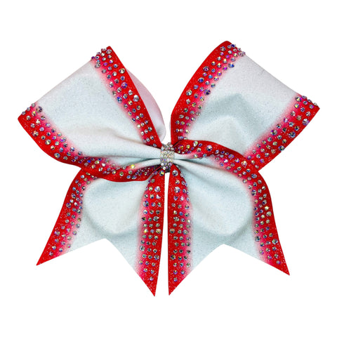 Exquisite Ombre Glitter and Rhinestone Cheer Bow | Rhinestone Competition Bow
