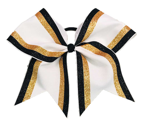 Double Edge Glitter Cheer Bow | Cheerleading Hair Bow