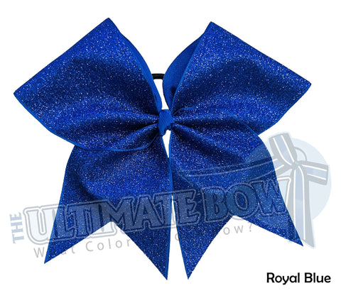 Full On Glitter Cheer Bow | Royal Cheer Bow | Royal Blue Glitter | Royal Blue Glitter Cheer Bow