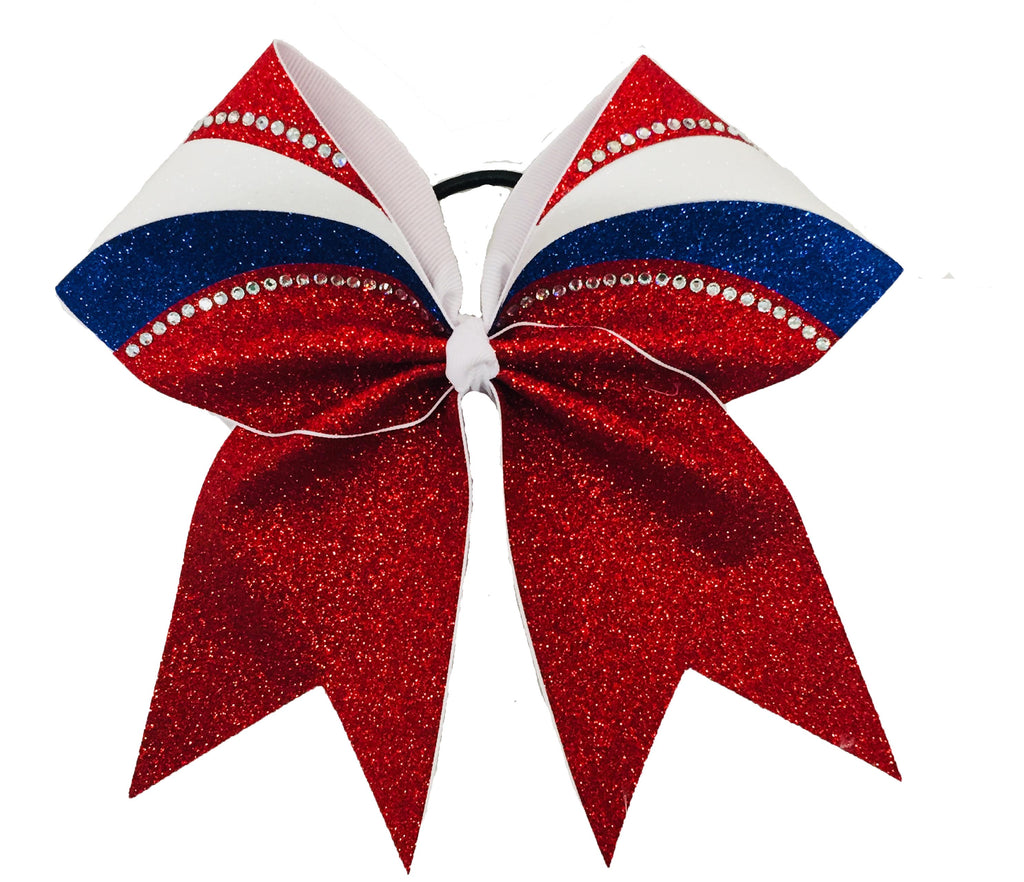 Rhinestone Glitter Arch - Cheer Bow | Rhinestone Competition Cheer Bow