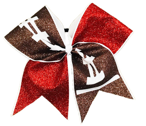 Glitter Football Cheer Bow | Custom Cheer Hair Accessories