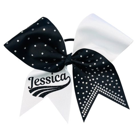 Superior Rhinestone Lineup Cheer Bow | Softball Bow