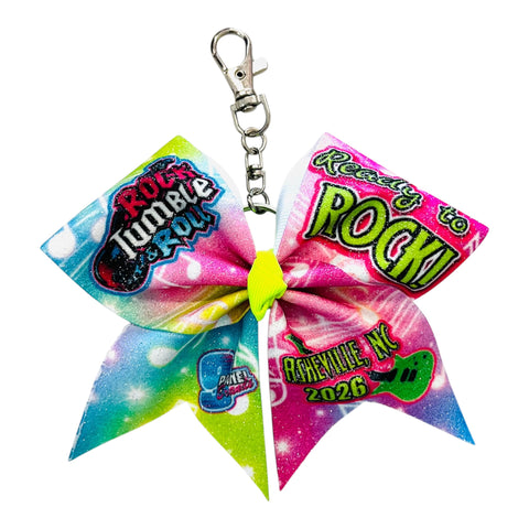 9 Panel Cheer - Rock Tumble and Roll Asheville Keychain Cheer Bow - February 2026