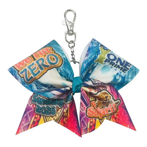 The ONE - Hit Zero on Safari Glitter Key Chain Cheer Bow - Sandusky 2026