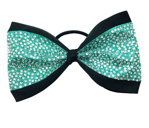 Just Loops 4-inch Tailless Cheer Hair Bow | Rhinestone Competition Bow