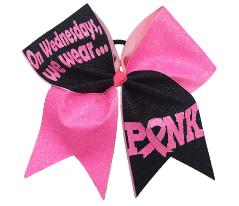 On Wednesdays, we wear PINK Full Glitter Breast Cancer Awareness Bow