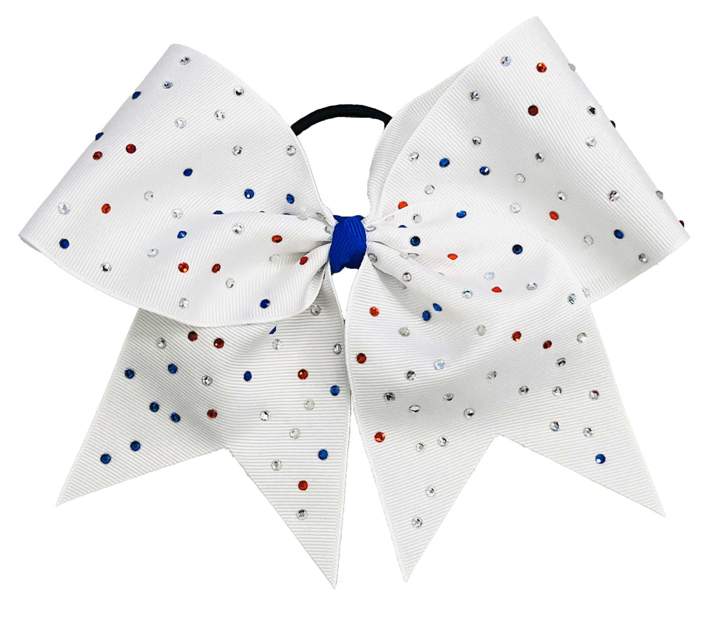 Patriotic Nina's Summer Fling | Budget Rhinestone Bows | Red, White and Blue Rhinestone Cheer Bow
