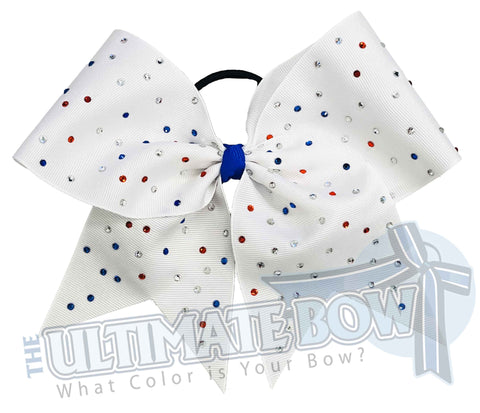 Patriotic Nina's Summer Fling Cheer Bow | Cheerleading Bow | Team USA Bow