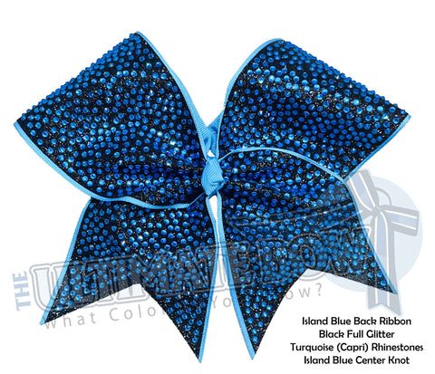 Full Glitter Rhinestone Penthouse Cheer Bow | Rhinestone Glitter Cheerleading Bow | Competition Bow