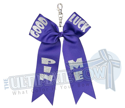 Good Luck Pin Me Keychain Bow | Cheer Pin Bow Keeper Key Chain