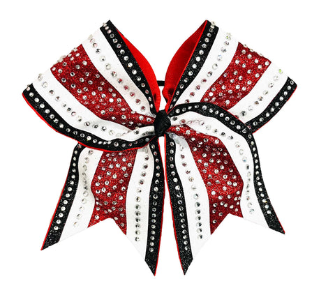 Regal Glam Rhinestone Glitter Cheer Bow | Cheerleading Hair Bow