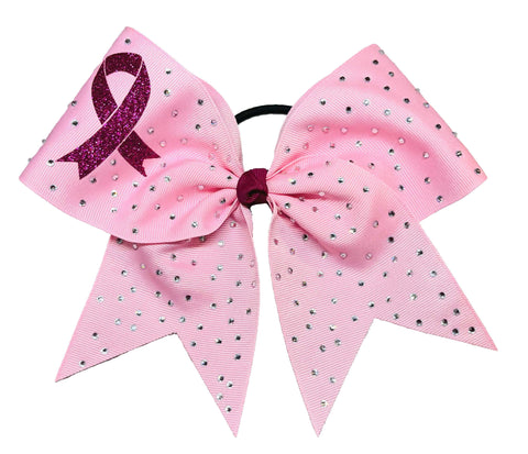 Remembrance Bow - Breast Cancer Awareness Cheer Bow