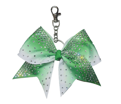 Rhinestone Ombre Key Chain Bow | Keychain Cheer Bow