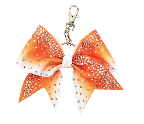 Rhinestone Ombre Key Chain Bow | Keychain Cheer Bow