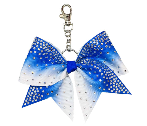Rhinestone Ombre Key Chain Bow | Keychain Cheer Bow