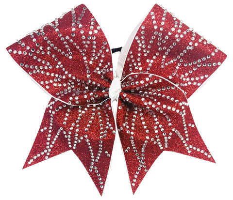 Rising Phoenix Glitter and Rhinestone Cheer Bow | Competition Cheer Bow