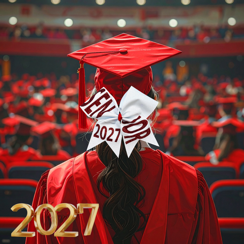 Senior Glitter - Class of 2026 | Senior Cheer Bow | Graduation Bow