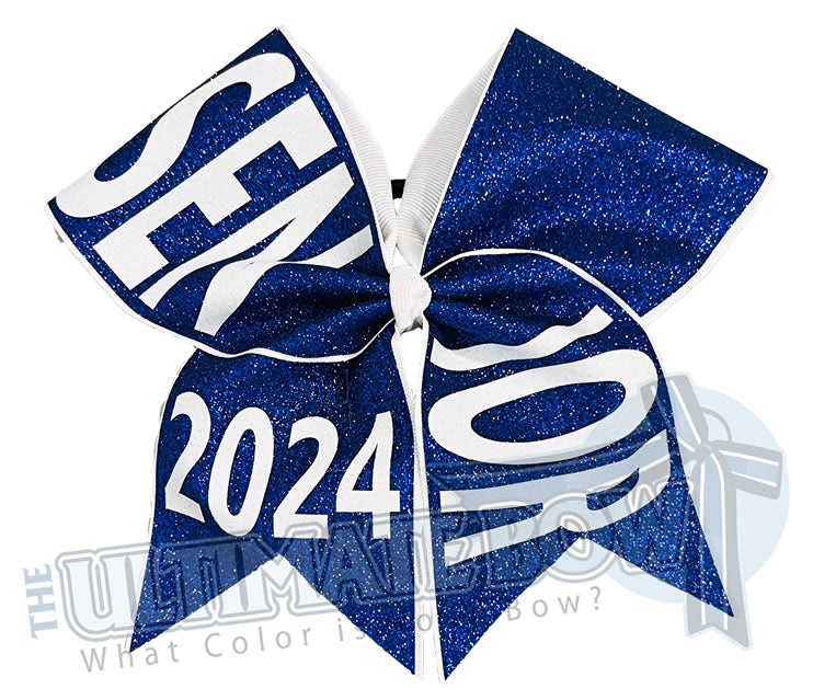 Senior Glitter - Class of 2024 | Senior Cheer Bow | Graduation Bow | Class  of 2024