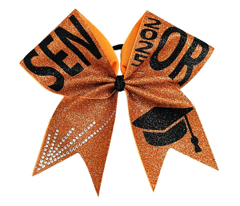 Senior Grad Cap Cheer Bow | Senior 2025 Cheer Bow