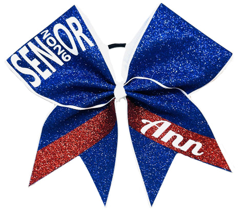 Senior Sash Glitter Cheer Bow - Class of 2026 | Senior Cheer Bow | Graduation Bow | Class of 2026