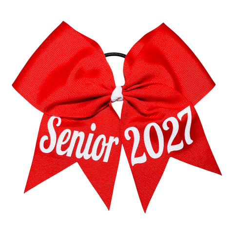 Senior Year Custom Cheer Bow – Personalized Glitter Hair Bow
