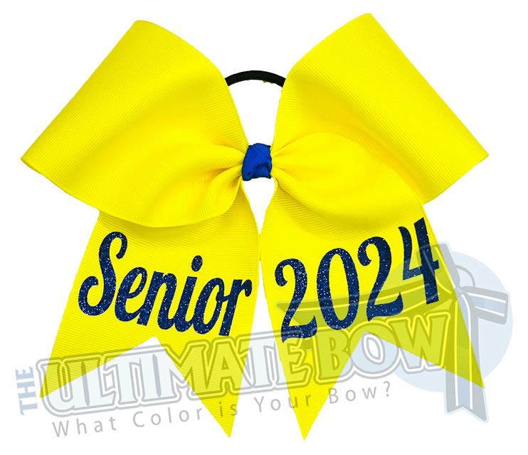Senior Year Cheer Bow | graduation cheer bow | Class of 2024 | personalized-cheer-softball-bows-high-school