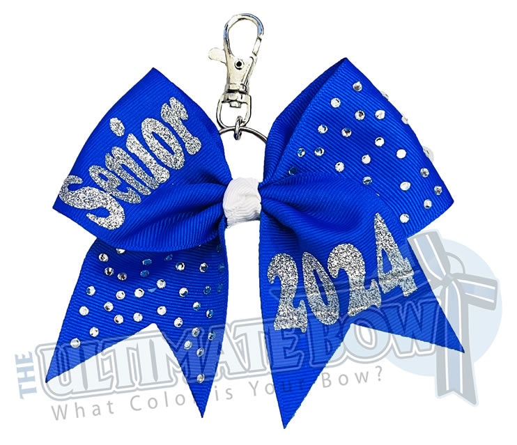 Personalized Senior Mini Cheer Bow Keychain - Graduate 2024 Bows