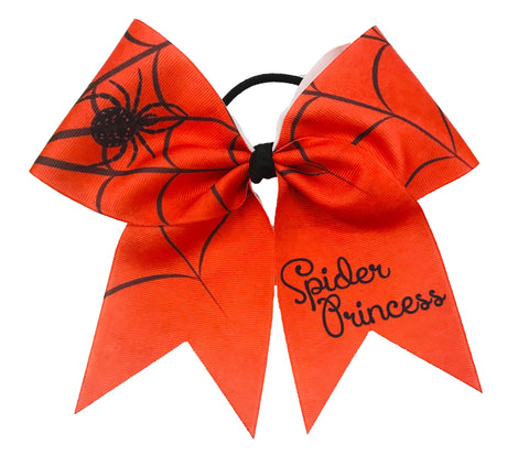Spider Princess Cheer Bow | Halloween Cheer Bow | Halloween Hair Bow