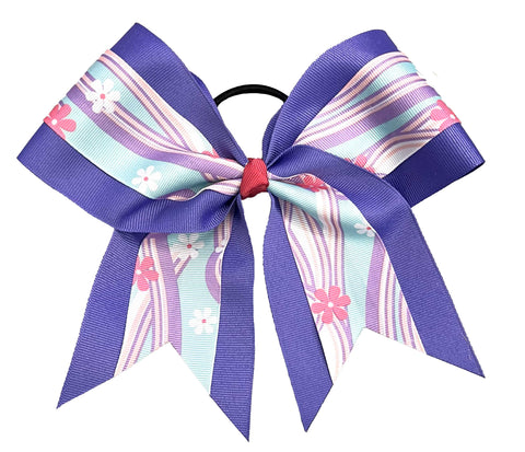 Summer Floral Waves Cheer Bow | Summer Camp Cheer Bow