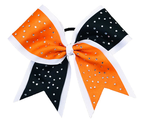 Superior Rhinestone Summer Splits Cheer Bow | Game-time Cheer Bow