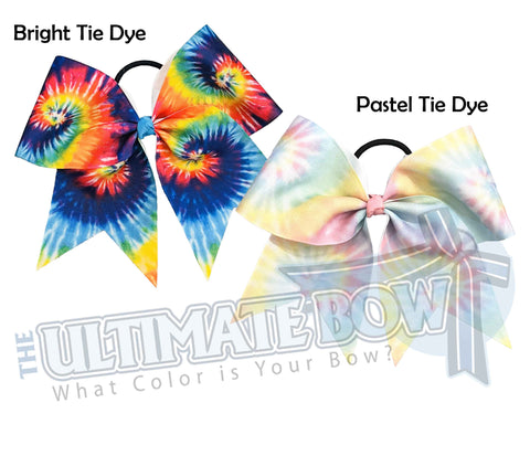 Groovy Tie Dye Cheer Bow | Summer Cheer Bow