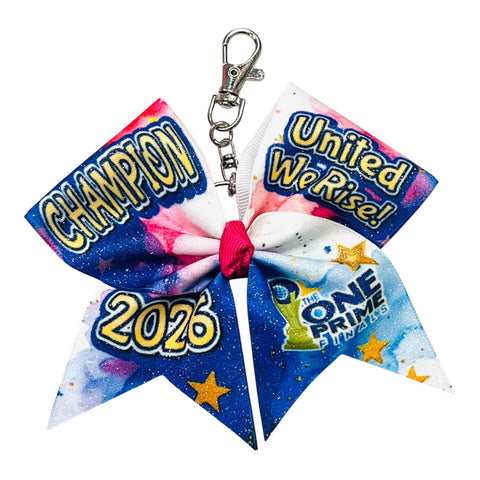 The ONE - Champion Glitter Key Chain Cheer Bow - 2026