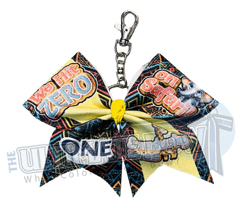 The ONE - Hit Zero on Safari Glitter Key Chain Cheer Bow - Sandusky 2025