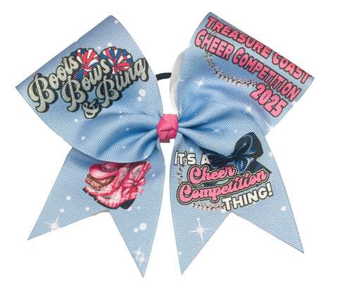 Treasure Coast Locals Pop Warner - 2025 - Boots Bows and Bling Special Event Cheer Bow